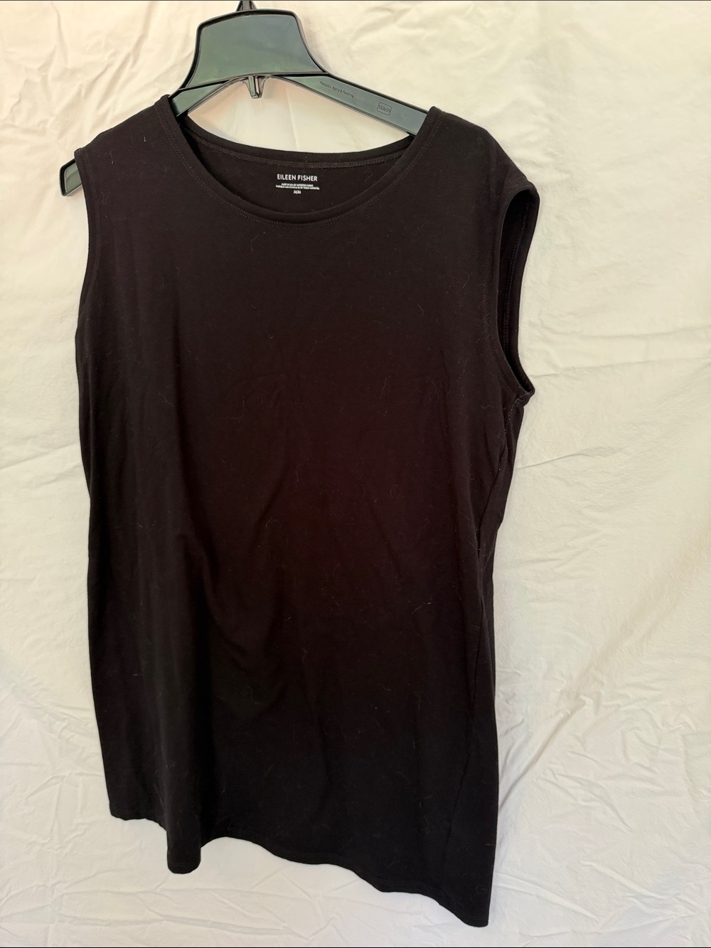 Eileen Fisher Black Stretch Cotton Sleeveless Dress – Size Medium